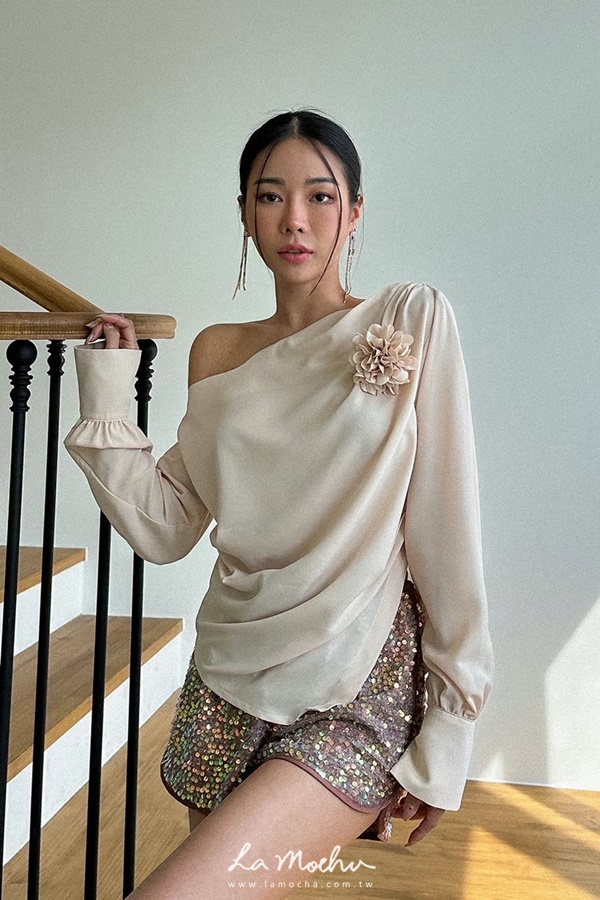 亮片鬆緊可愛短褲